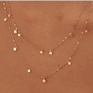 18K Gold Plated Layered Star Chain Necklace | Waterproof Stainless Steel | Minim
